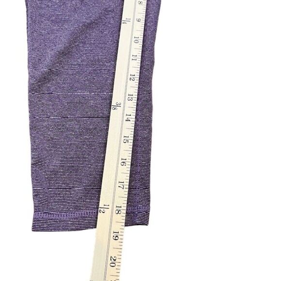 Marika Sport Purple Striped Space Dye Cropped Leggings Size Small - Picture 4 of 9